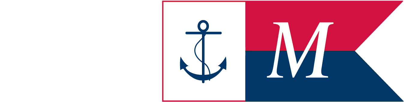 Maine Maritime Museum Burgee Logo White Lettering